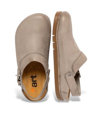 Art Zuecos de piel Roma Cinder gris