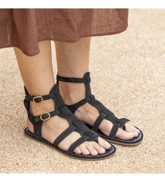 El Naturalista Sandálias de couro N5687 Bare black