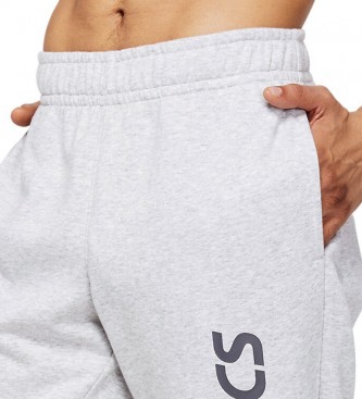 Asics Pantalon de survêtement à grand logo gris