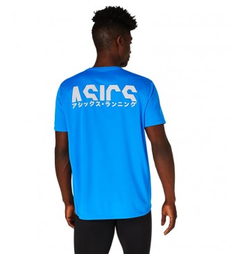 Asics T-shirt Katakana bleu électrique