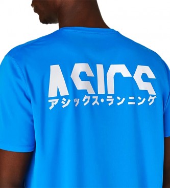 Asics T-shirt Katakana bleu électrique
