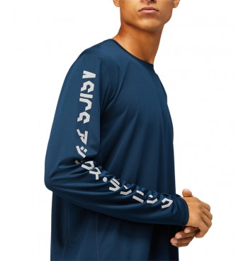Asics T-shirt Katakana manga comprida azul