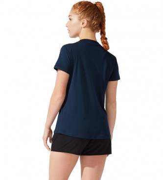 Asics T-shirt blu navy a maniche corte con top core