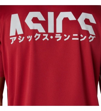 Asics T-shirt Katakana Short Sleeve vermelha