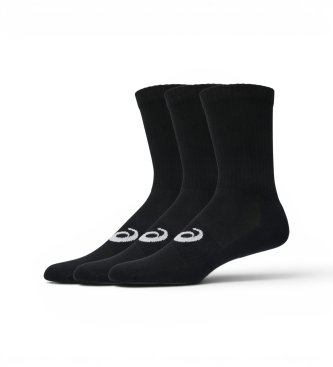 Asics Pack 3 Crew Sokken zwart