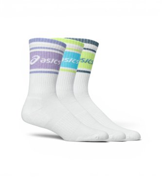 Asics Pack 3 Sokken Logo Crew wit