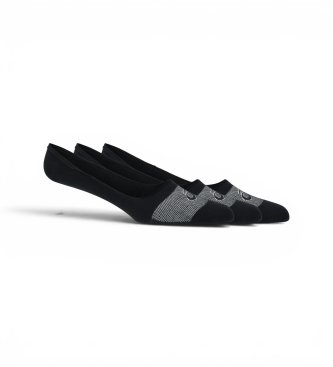 Asics Pack 3 Calcetines Secret negro
