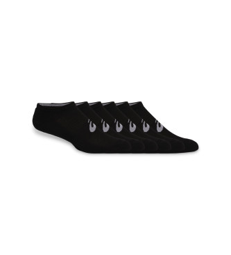 Asics Lot de 6 paires de chaussettes invisibles noires