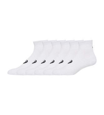 Asics Lot de 6 paires de chaussettes blanches