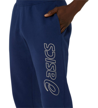 Asics Pantaloni blu con logo