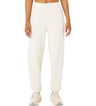 Pantaloni con logo bianco sporco