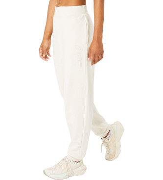 Pantaloni con logo bianco sporco