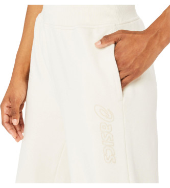 Asics Pantaloni con logo bianco sporco