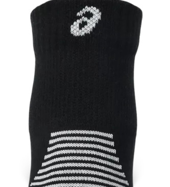 Asics Set di 2 paia di calzini imbottiti Run Quarter, bianchi e neri