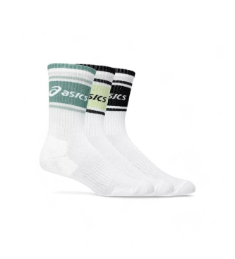 Asics Lot de 3 chaussettes blanches