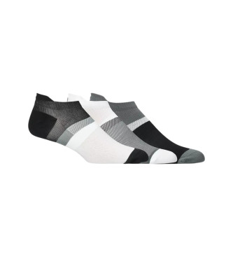 Asics Set di 3 calzini, confezione Color Block, grigio, bianco, nero.