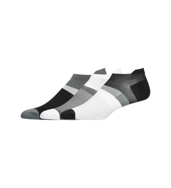 Asics Set di 3 calzini, confezione Color Block, grigio, bianco, nero.