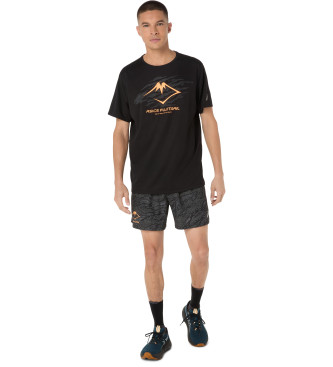 Asics Krótki Fujitraill Print 5In czarny