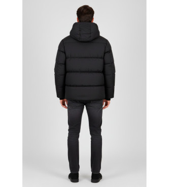 A|X Armani Exchange Schwarze Kapuzen-Daunenjacke mit Kapuze
