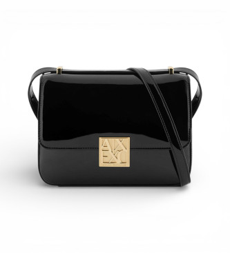 A|X Armani Exchange Borsa a tracolla in vernice nera