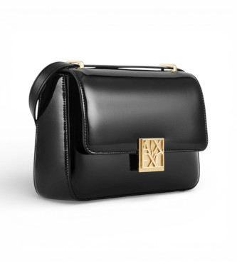 A|X Armani Exchange Borsa a tracolla in vernice nera