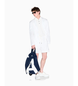 A|X Armani Exchange Navy technical fabric backpack