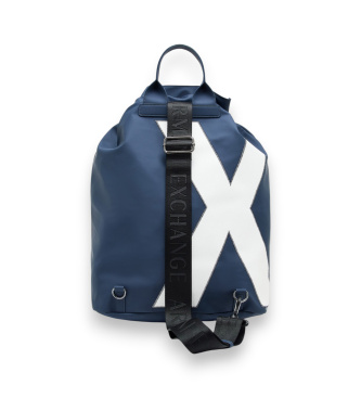A|X Armani Exchange Navy technical fabric backpack