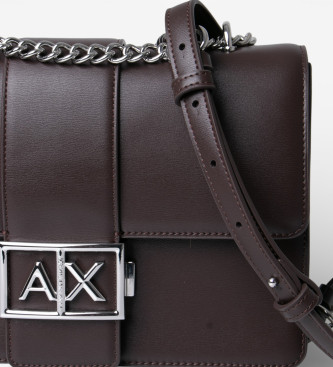 A|X Armani Exchange Logo Sac brun en m�tal