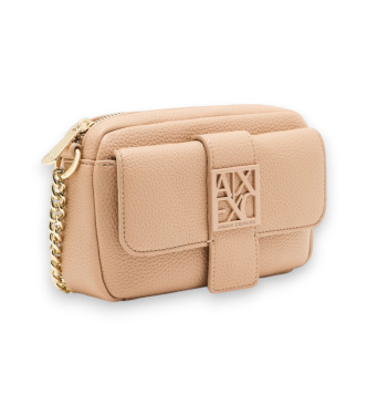 A|X Armani Exchange Mini sac � bandouli�re avec logo beige