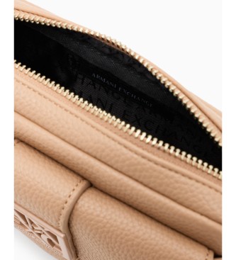 A|X Armani Exchange Mini sac � bandouli�re avec logo beige