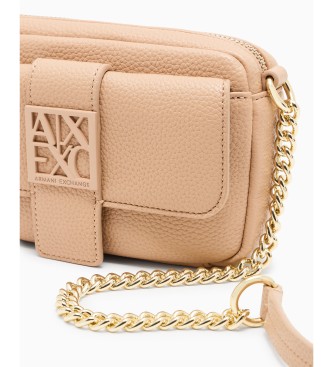 A|X Armani Exchange Mini sac � bandouli�re avec logo beige