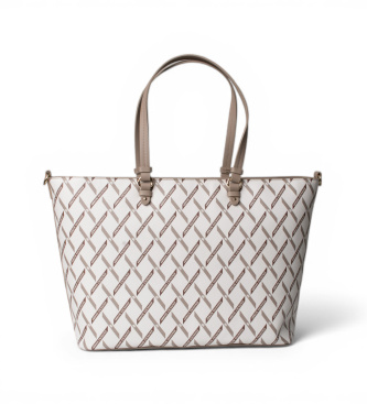 A|X Armani Exchange Borsa shopper con monogramma bianco 