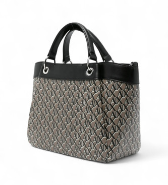 A|X Armani Exchange Sac  main monogramme marron