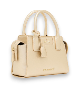 A|X Armani Exchange Textured handbag with beige handles