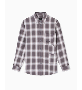 A|X Armani Exchange Tartan plaid shirt grey