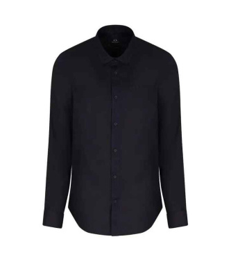 A|X Armani Exchange Shirt Fit hør navy