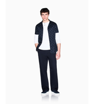 A|X Armani Exchange Skjorta Monogram Slim marinbl�
