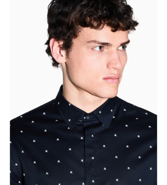 A|X Armani Exchange Skjorta Monogram marinbl�