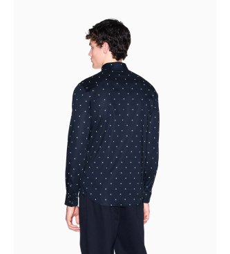 A|X Armani Exchange Skjorta Monogram marinbl�