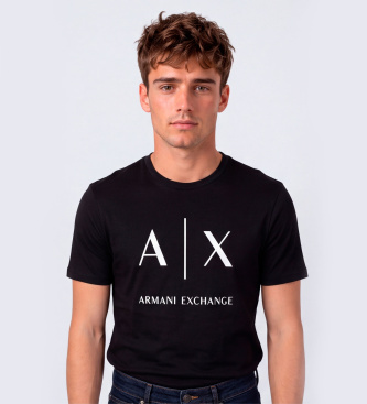 A|X Armani Exchange Camiseta Crossover negro