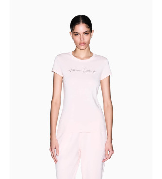 A|X Armani Exchange Fitted T-shirt pink