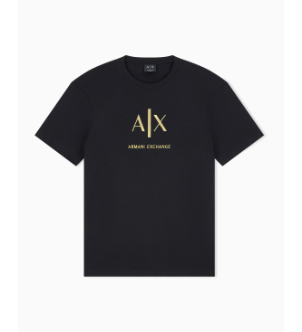 A|X Armani Exchange T-shirt com logótipo preto