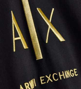 A|X Armani Exchange T-shirt com logótipo preto