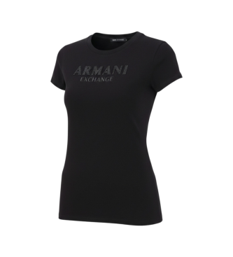 A|X Armani Exchange T-shirt med logo, sort