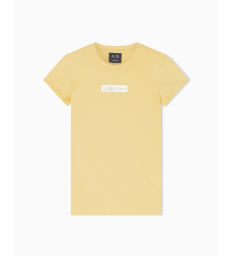 A|X Armani Exchange Yellow knitted T-shirt