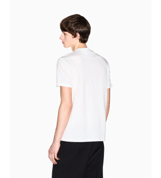 A|X Armani Exchange T-shirt branca de corte justo