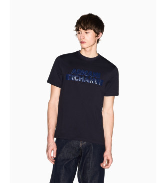 A|X Armani Exchange Slim fit navy cotton T-shirt