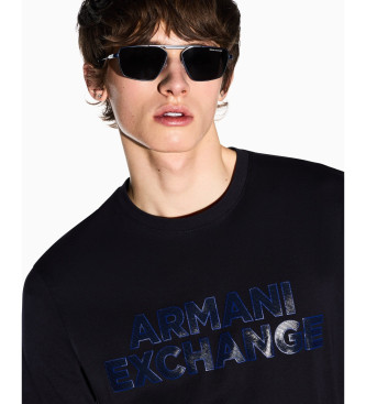 A|X Armani Exchange Slim fit navy cotton T-shirt