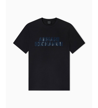 A|X Armani Exchange Slim fit navy cotton T-shirt