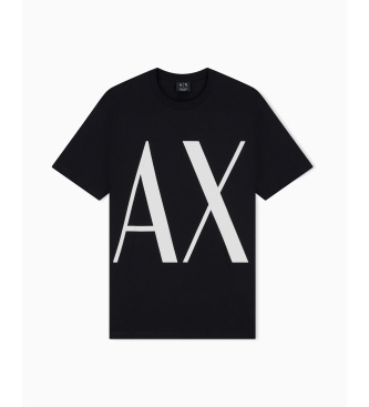 A|X Armani Exchange Camiseta de malha corte regular preta